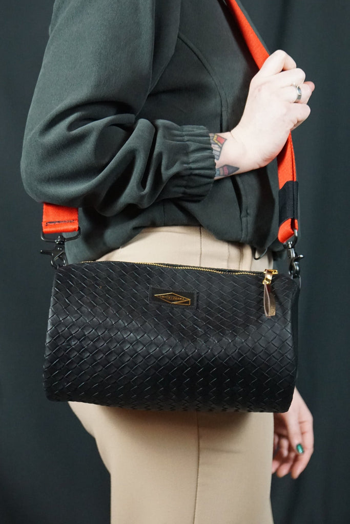 Black Weave Porter Mini-duffle - Smith + Parka
