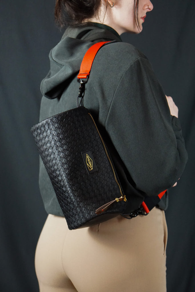 Black Weave Porter Mini-duffle - Smith + Parka
