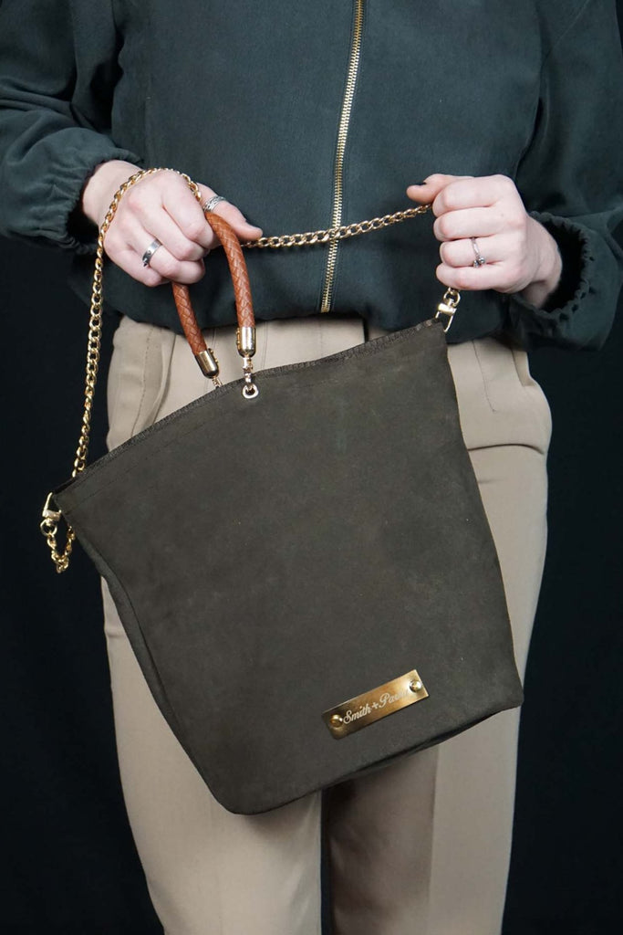Sueded Slouch mini-tote - Smith + Parka