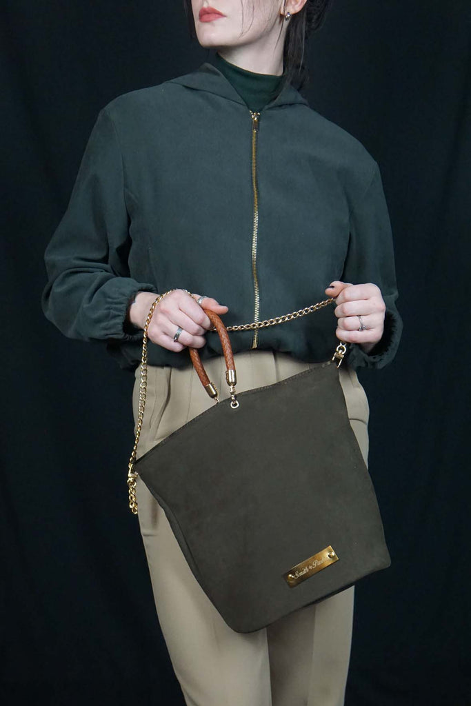 Sueded Slouch mini-tote - Smith + Parka