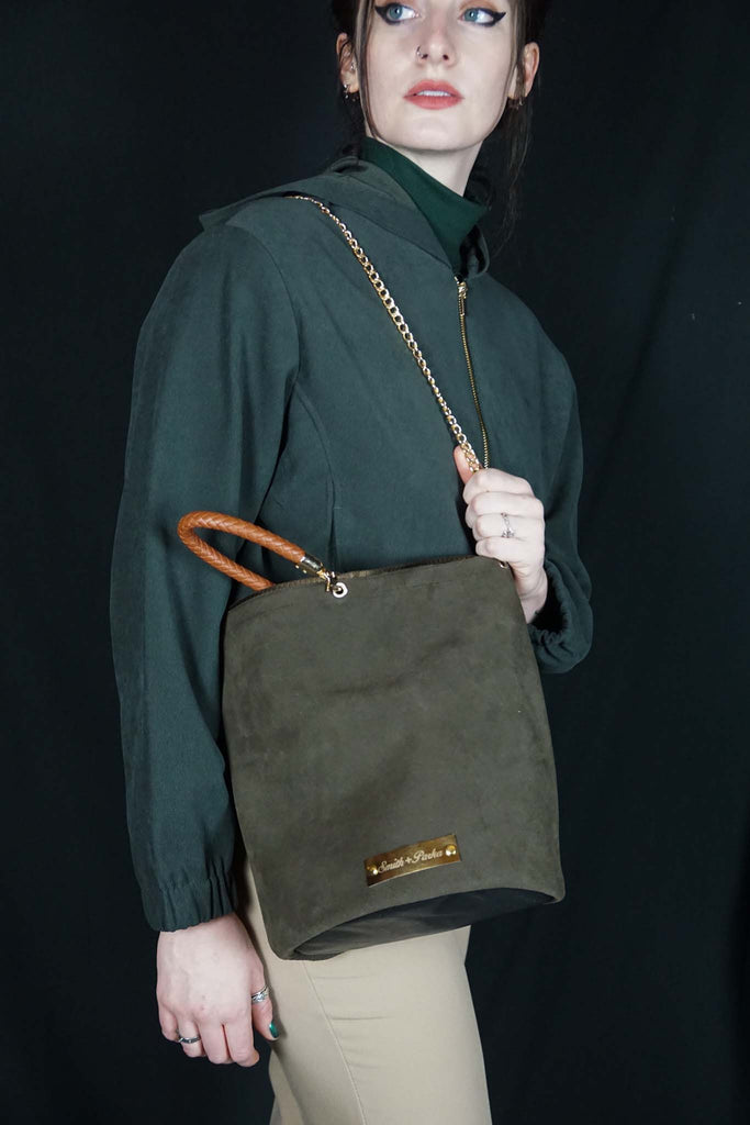 Sueded Slouch mini-tote - Smith + Parka