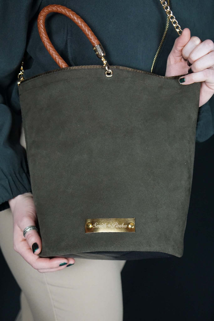 Sueded Slouch mini-tote - Smith + Parka