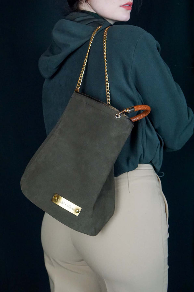 Sueded Slouch mini-tote - Smith + Parka