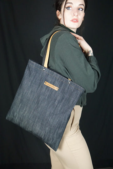 Japanese Denim Shopper Tote - Smith + Parka
