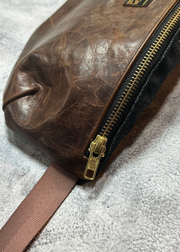 DISTRESSED LEATHER WITH DENIM DUO - Smith + Parka