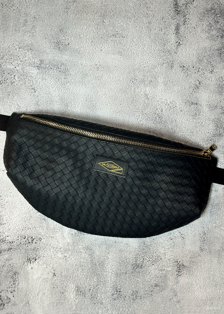 BLACK WEAVE DUO SLING CROSSBODY - Smith + Parka