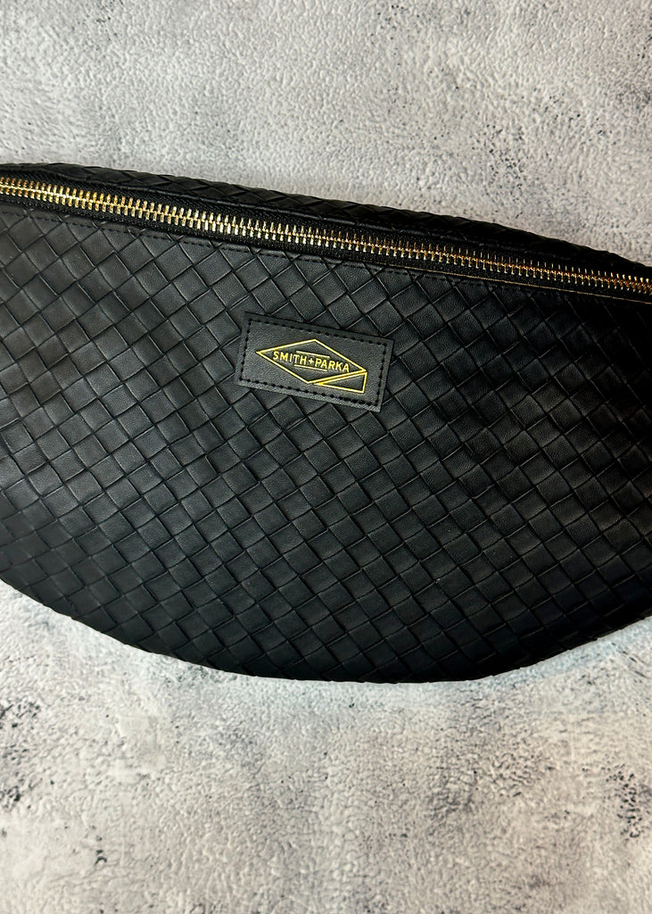 BLACK WEAVE DUO SLING CROSSBODY - Smith + Parka