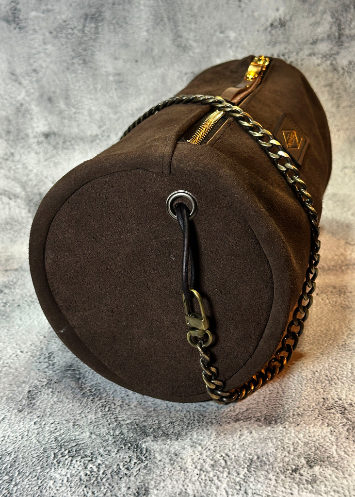 Brown Suede Porter Mini-duffle - Smith + Parka